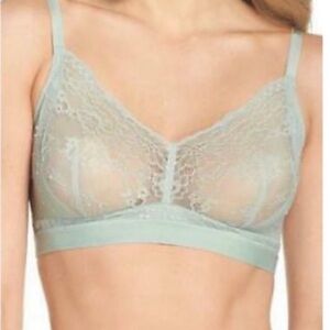 SPANX NEW NWT SPOTLIGHT ON LACE BRALETTE SEAFOAM GREEN MINT SIZE MEDIUM